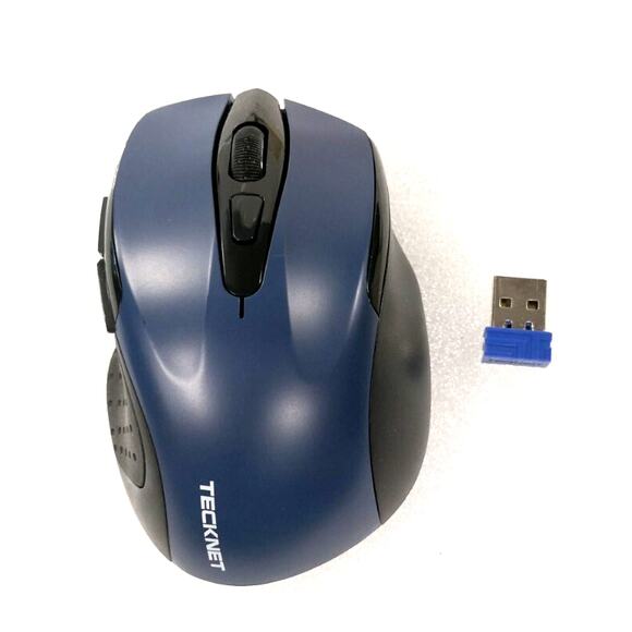 TECKNET Wireless Silent Mouse, Quiet Click, 2.4G Optical Computer Mouse, Blue - Picture 6 of 10